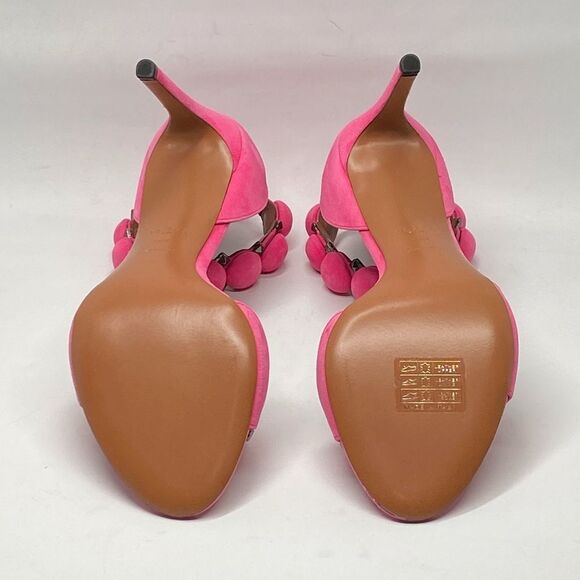 Alaia Bombe 90 Ankle-Strap Studded Suede Leather Sandals size 38.5 - Picture 15 of 16